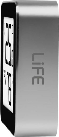 Life Alu Mini Indoor Thermometer & Hygrometer Tabletop / Wall Mounted Black-Aluminum