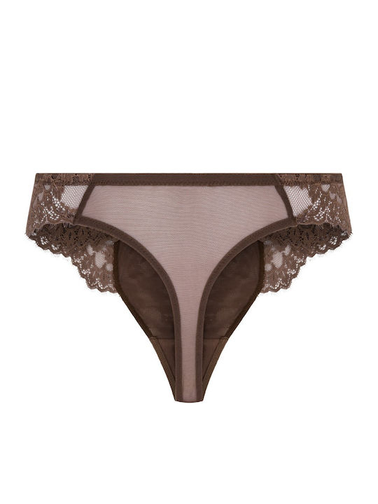 Daisy Women's String with Lace Purple