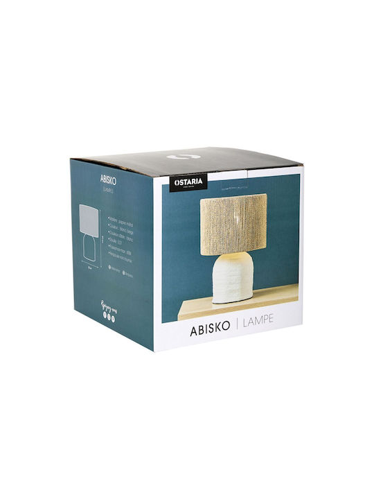Ostaria Metal Lampă de masă cu Abajur Alb și Bază