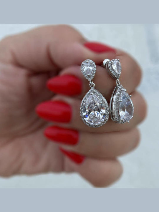 Earrings with Clip with Stones