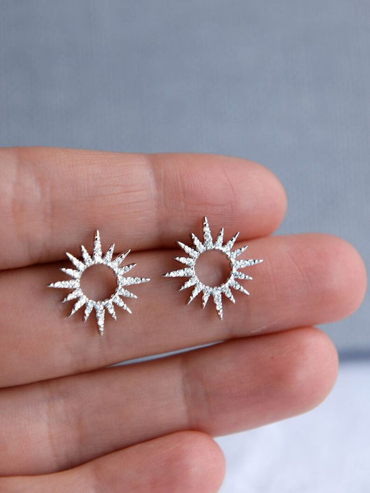 Earrings made of Silver with Stones