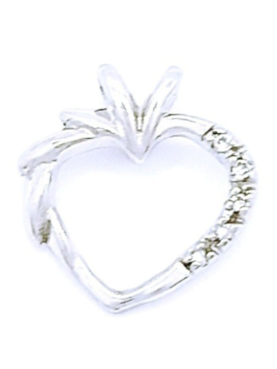 PS Silver Charm Καρδιά από Ασήμι με Ζιργκόν