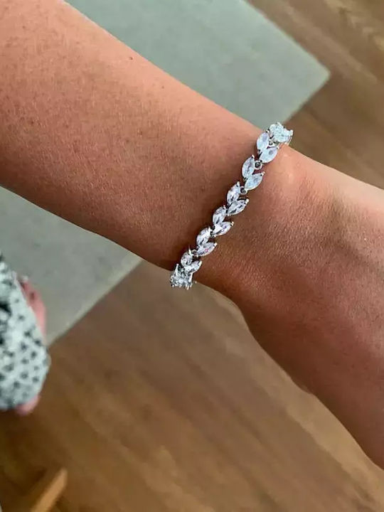 Damen Armband mit Zirkon 17,5cm