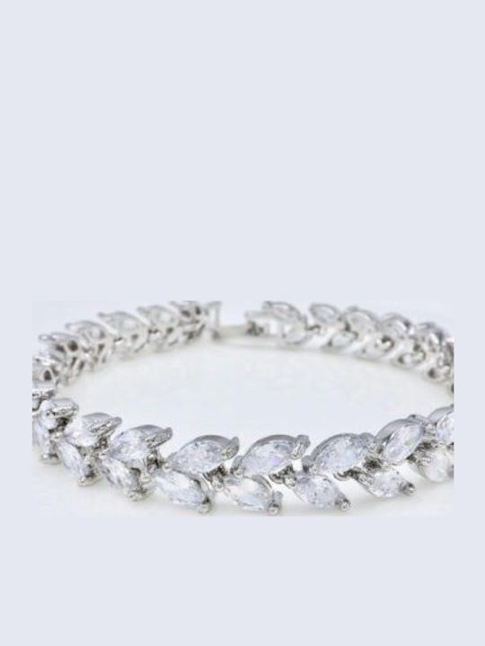 Damen Armband mit Zirkon 17,5cm