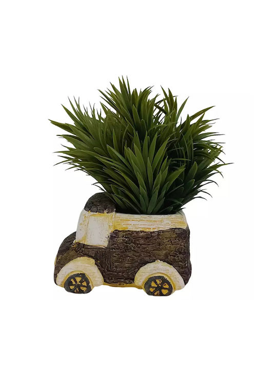 Artificial Plant Ceramic Pot Car – Small Decorative Planter