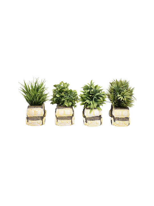 Artificial Plant Ceramic Pot Car – Small Decorative Planter