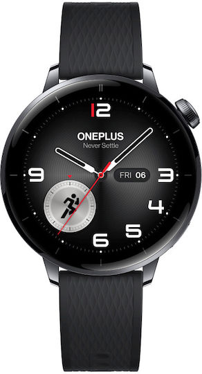 OnePlus Watch 3 43mm Stainless Steel 43mm Waterproof with Heart Rate Monitor (Black Steel)