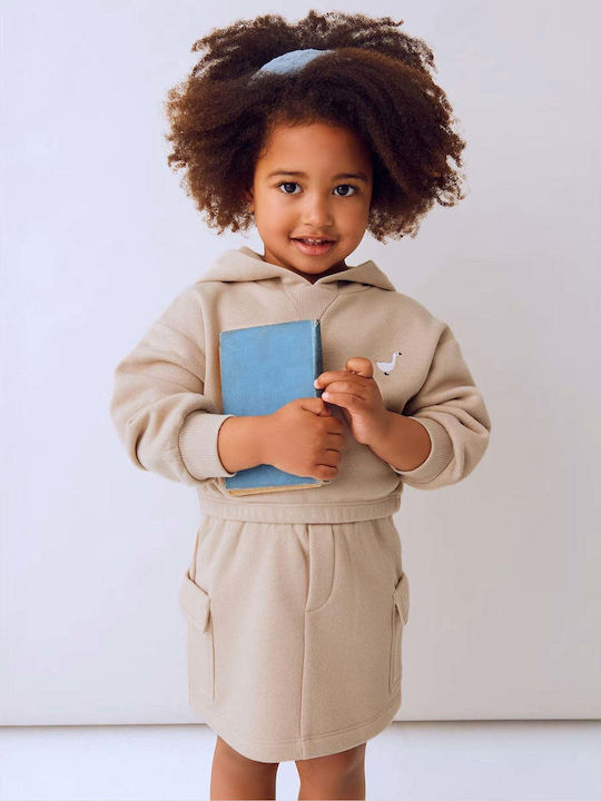 Kinder-Set mit Rock Winter 2Stück Beige