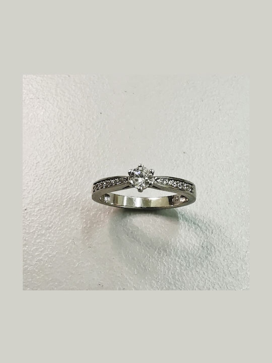 Aris Dentopoulos Jewellery Μονόπετρο από Ασήμι