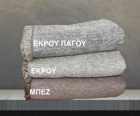 Linea Home Σετ Ριχτάρια 3τμχ Chenille Μπλε Ντένιμ