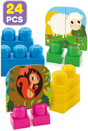 Lisciani Giochi Carotina Baby Building Blocks for 1+ Years 24 Pieces