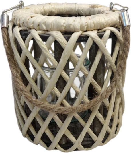 keleman Φαναράκι Σχοινί Καφέ 14x14x16εκ. keleman Φαναράκι Σχοινί Καφέ 14x14x16εκ.