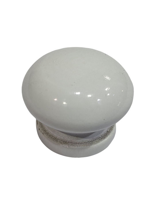 ACM Knob Furniture made of Wooden White 11975-000-KSIL 1pcs