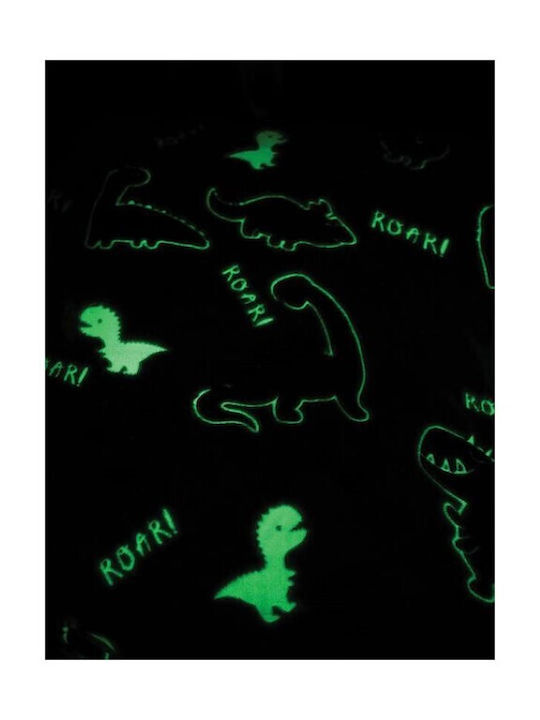 Dimcol Kids Duvet Cover Glow in the Dark Single Dinosaur Blue 160x220cm