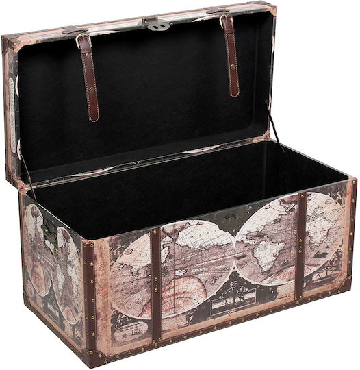 Keskor Wooden Decorative Trunk Brown 80x41x41cm