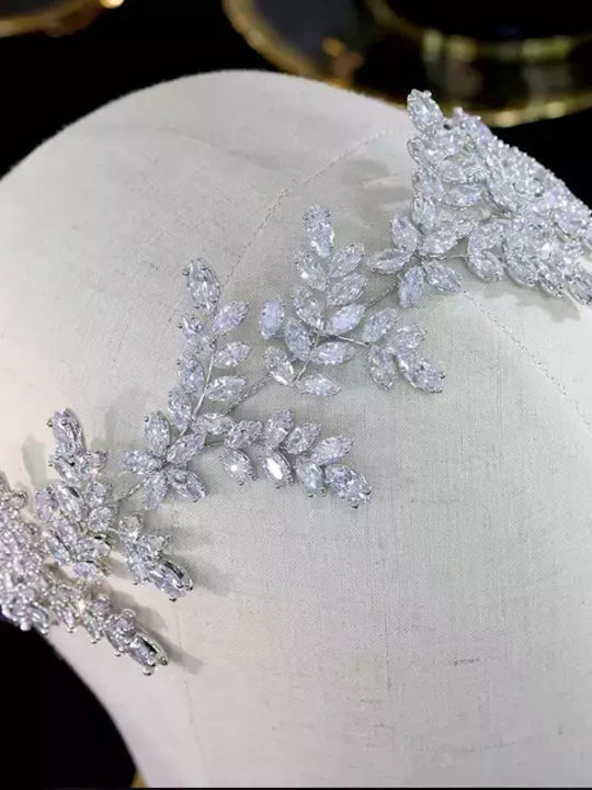 Luna Beautiful Headpiece with Very Sparkling Crystals of Absolute Clarity Fits All Wedding Dress Styles