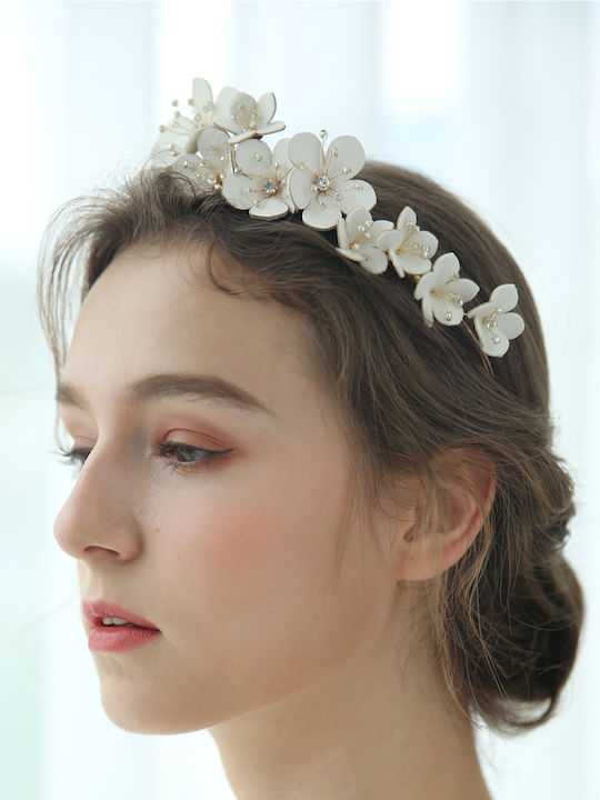 Marina Handmade Leather Floral Bridal Crown