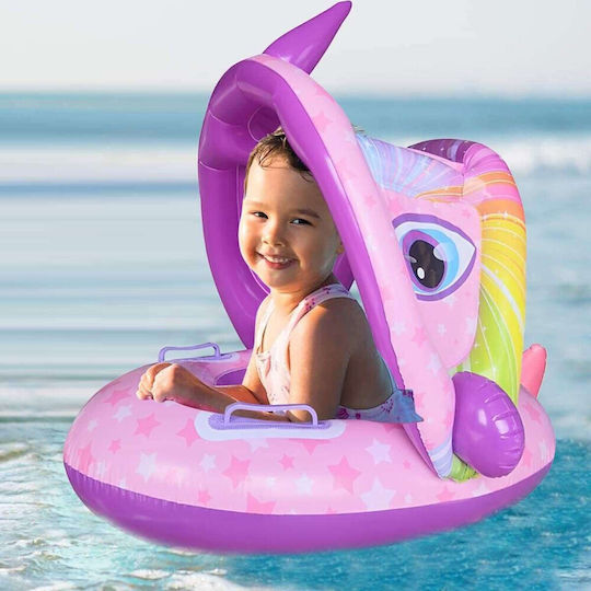 Kids' Swim Ring Unicorn Purple-Pink Shade 70cm 4epx99