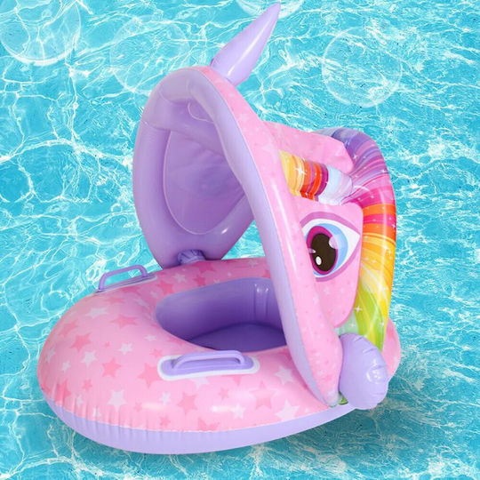 Kids' Swim Ring Unicorn Purple-Pink Shade 70cm 4epx99