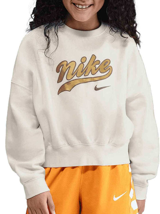 Nike Παιδικό Φούτερ Λευκό Sportswear