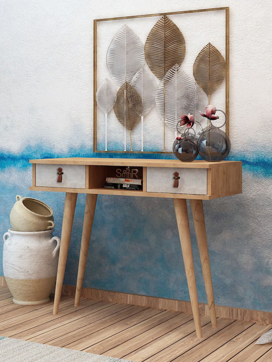 Wooden Console Table Beige/gray L100xW30xH87.6cm
