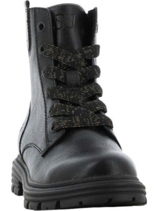 Anatomical Kids Boots with Laces Black