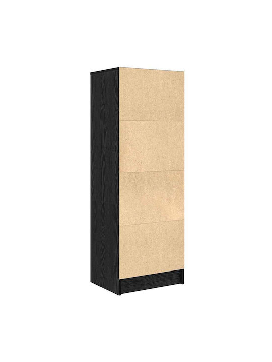 Ντουλάπι Γραφείου Ξύλινο Μαύρη Δρυς 45.5x34x127cm