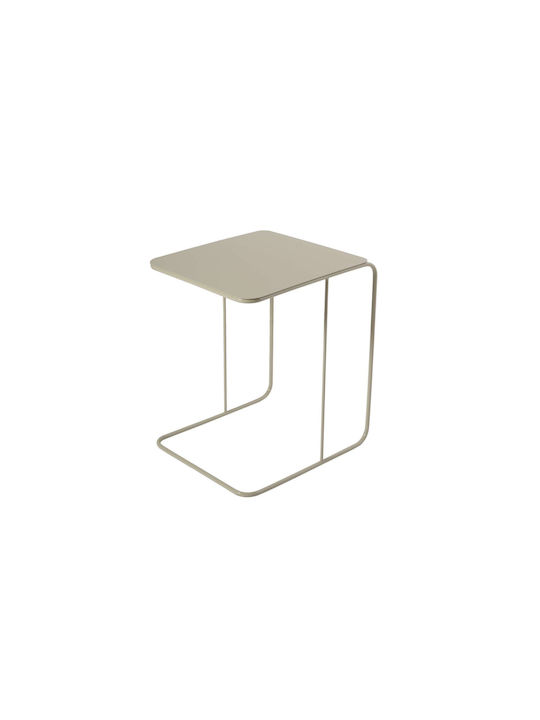 Square Side Table Metal Brown L47xW57xH46cm.