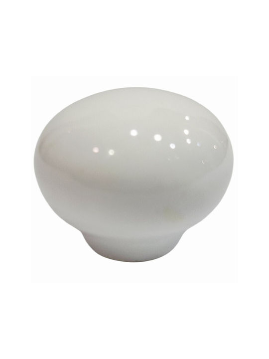 Premier Antique Knob Furniture made of Porcelain White 31mm (Center Distance 31mm) 11999-000-ARG1 1pcs