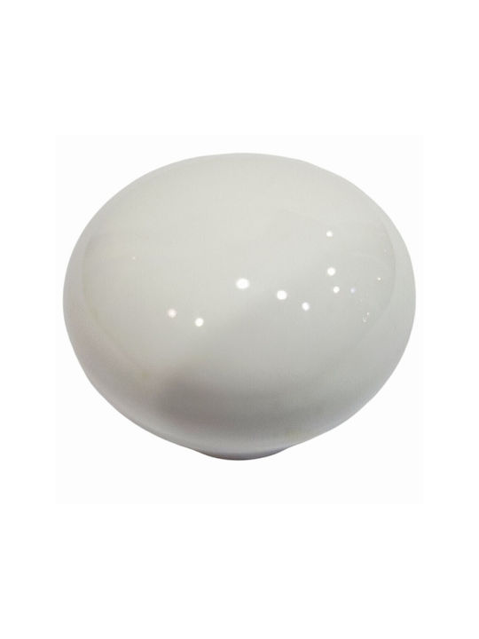 Premier Antique Knob Furniture made of Porcelain White 31mm (Center Distance 31mm) 11999-000-ARG1 1pcs