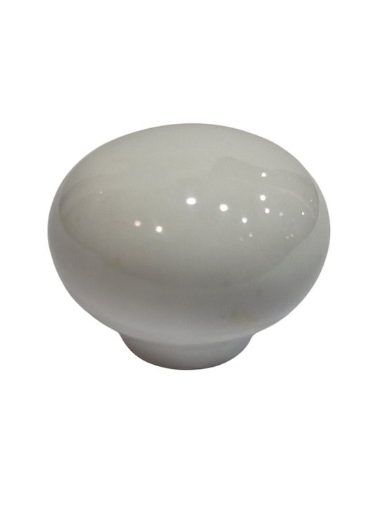 Premier Antique Knob Furniture made of Porcelain White 31mm (Center Distance 31mm) 11999-000-ARG1 1pcs