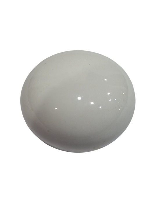 Premier Antique Knob Furniture made of Porcelain White 31mm (Center Distance 31mm) 11999-000-ARG1 1pcs