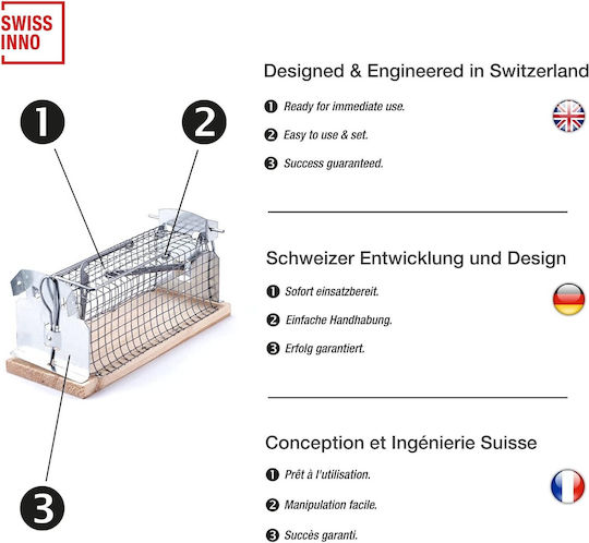 Swissinno Mouse Trap Cage Made of Metal 30x12x12cm 1.585.001