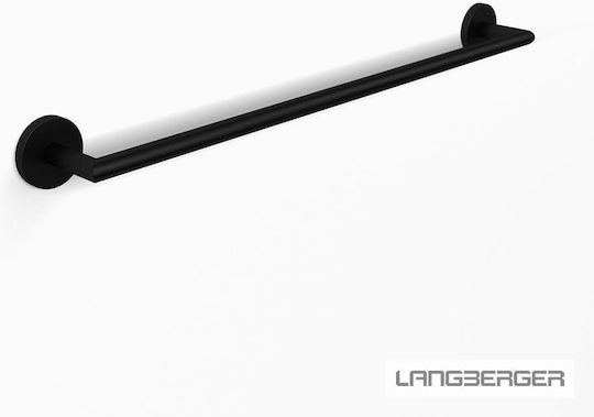 Langberger Series 108 Single Wall-Mounted Bathroom Rail ​60x6cm Black