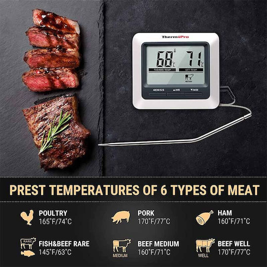 Thermo Pro Дигитален Термометър за храна Фурна с игла 0°C / +250°C