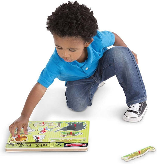 Kinder Steckpuzzle Sound Puzzle - Zoo Animals für 2+ Jahre 8pcs Melissa & Doug