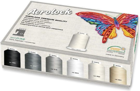 Set 24 Aerolock Overlock Thread Spools No 125 Madeira 9118b