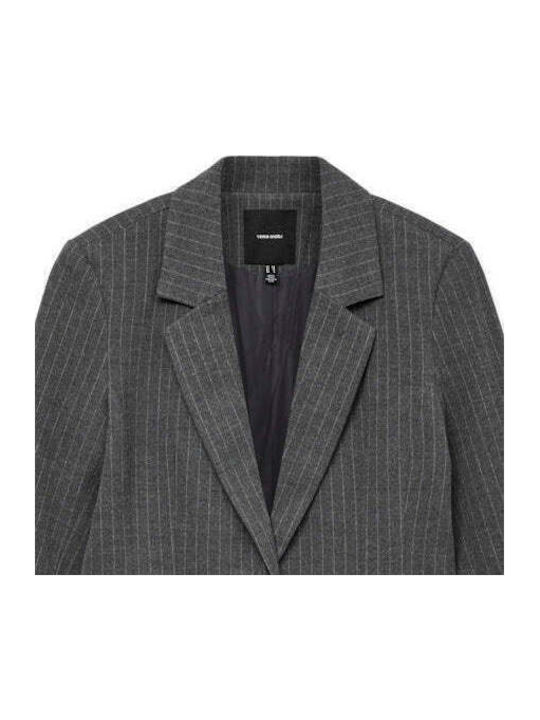 Vero Moda Jojo Κοντό Γυναικείο Σακάκι Medium Grey Melange