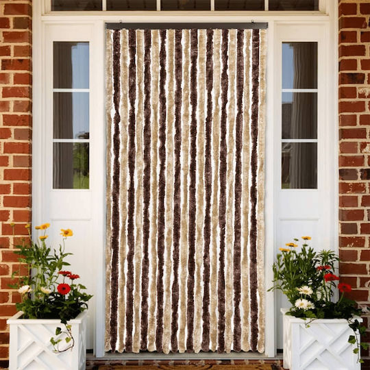 vidaXL Türvorhang Beige-Light Brown 90x200cm 315121