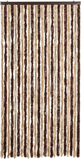 vidaXL Türvorhang Beige-Light Brown 100x220cm 240572
