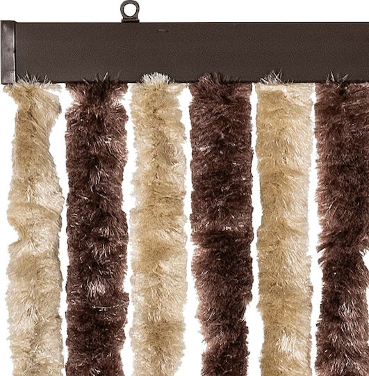 vidaXL 56x185 cm from Chenille Fabric Door Curtain Beige 56x185cm 284272