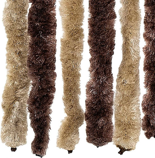 vidaXL 56x185 cm from Chenille Fabric Door Curtain Beige 56x185cm 284272