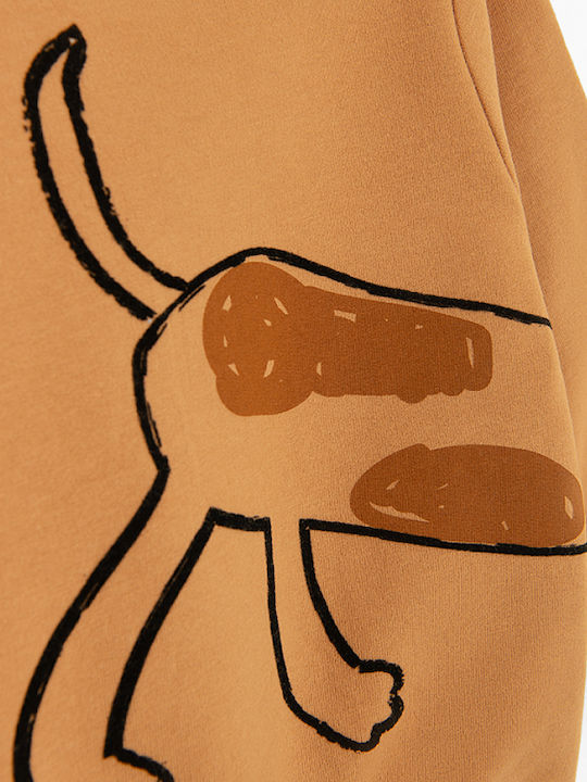 Kids Sweatshirt Brown Lucky Boy