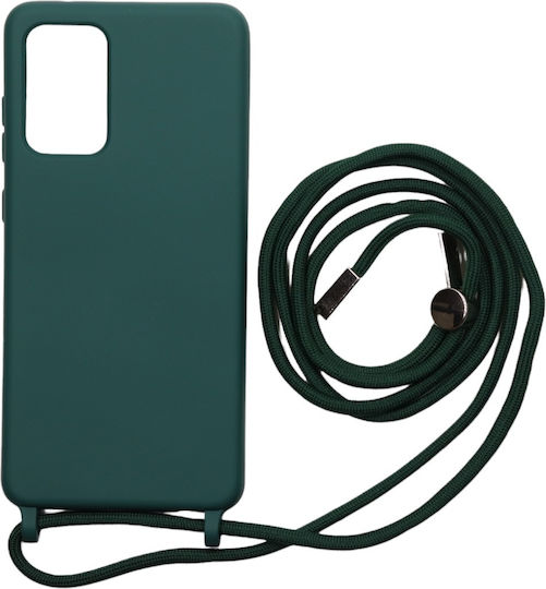 Technovo Lace Back Cover Silicone with Strap Green (Galaxy A72)