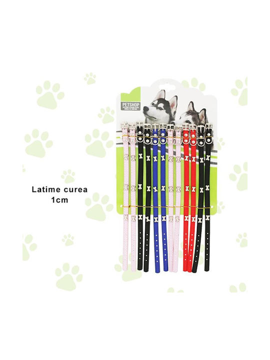Hundehalsband 1 cm Breite Kunstleder Verschiedene Farben