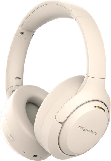 Kruger & Matz F8A Ασύρματα / Ενσύρματα Over Ear Ακουστικά Μπεζ