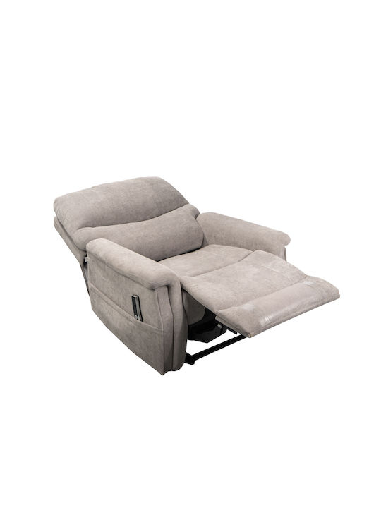 Cloud Xxl Фотьойл Relax С поставка за крака Екрю 35x92x110см