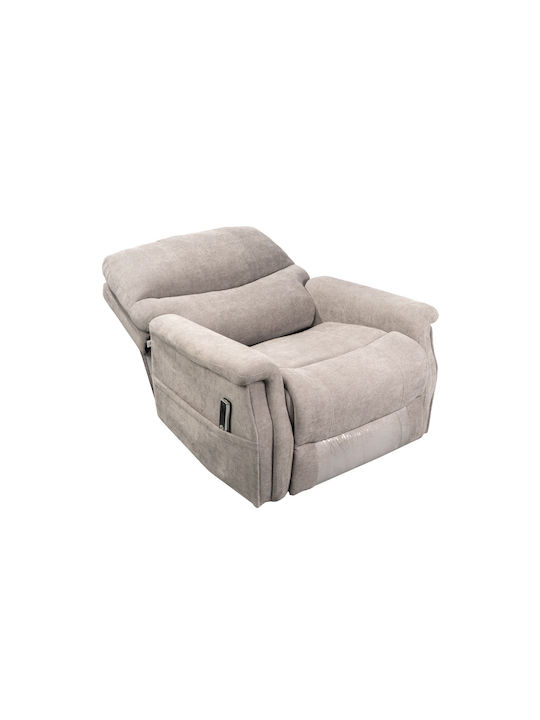 Cloud Xxl Фотьойл Relax С поставка за крака Екрю 35x92x110см