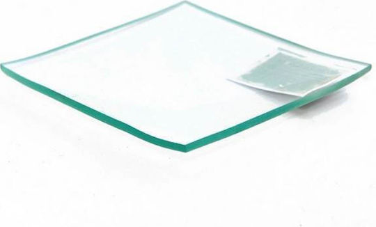 Plate Shallow Square Glass Transparent 25x25cm