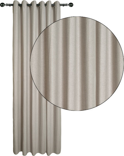 Das Home Curtain with Grommets 2258 Beige 140x270cm